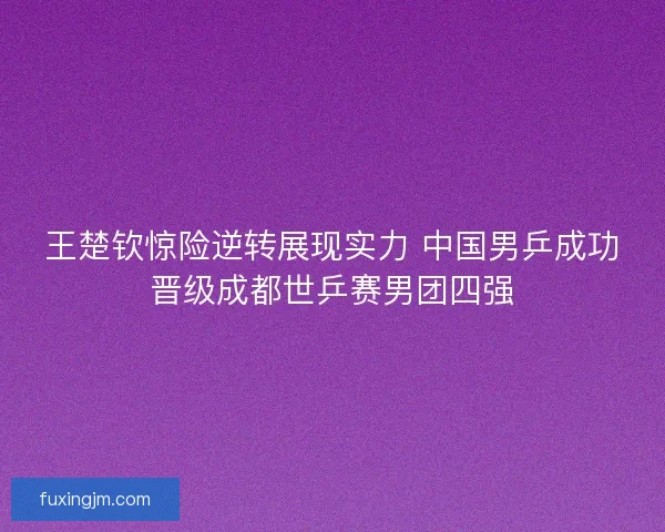王楚钦惊险逆转展现实力 中国男乒成功晋级成都世乒赛男团四强
